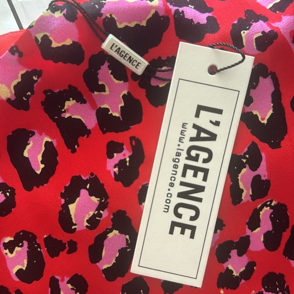 L’Agence Jane silk leopard print adjustable spaghetti strap camisole size L - Picture 5 of 7